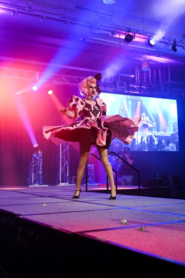 Jessica L’Whor performs at the annual Colorado State University Drag Show