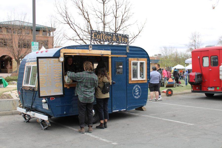 The Bright Side Coffee Co. trailer sits in the Civic Center Park parking lot.