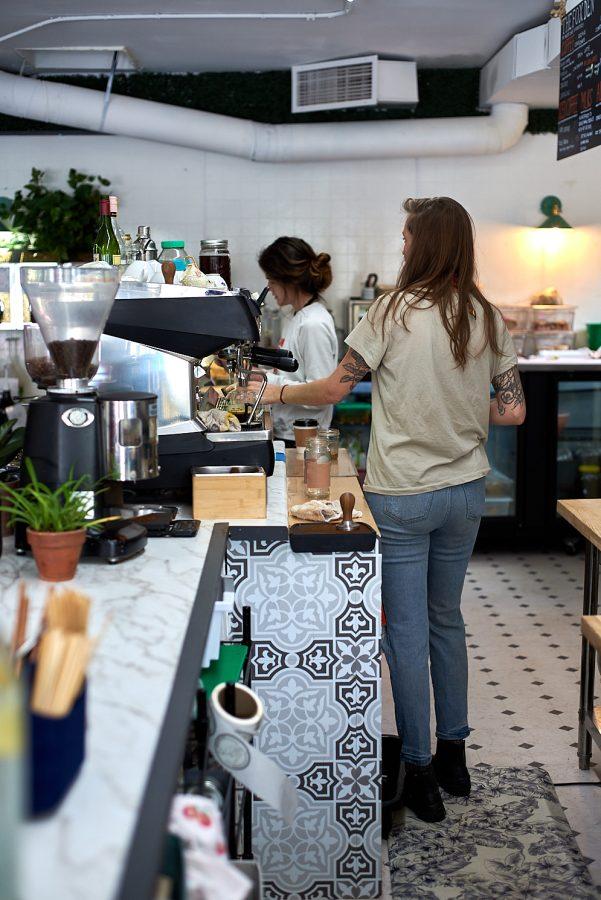 The Fox Den, a new zero waste coffee shop, opens on Laporte in Fort Collins. May 4, 2022. The Fox Den serves their customers using reusable mugs, and has no trashcans in the seating area.