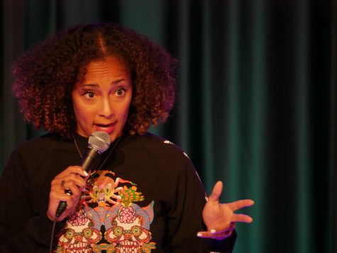 Stand-up comedian Amanda Seales performs at the Lory Student Center Grand Ballroom April 30.
