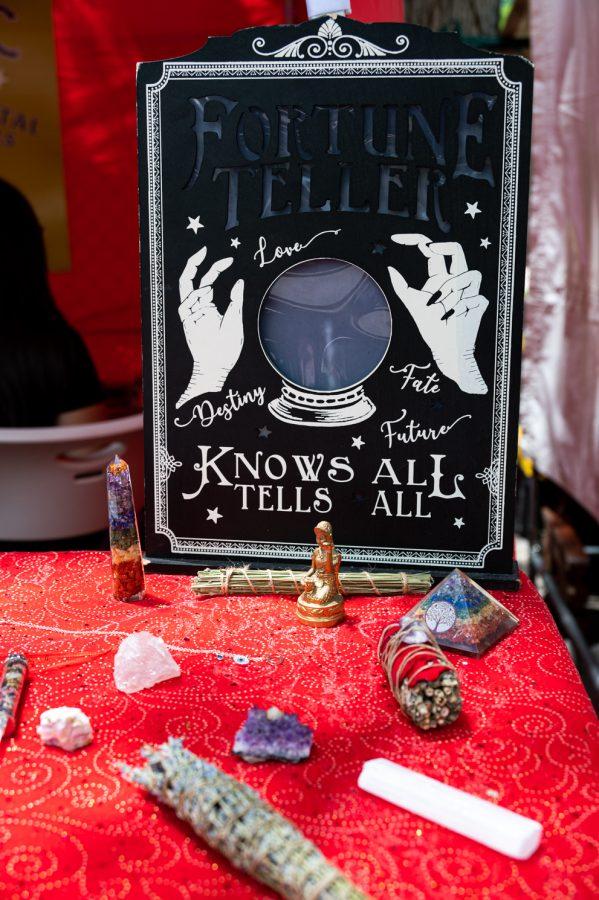Fortune teller booth set up at Taste of Fort Collins music festival