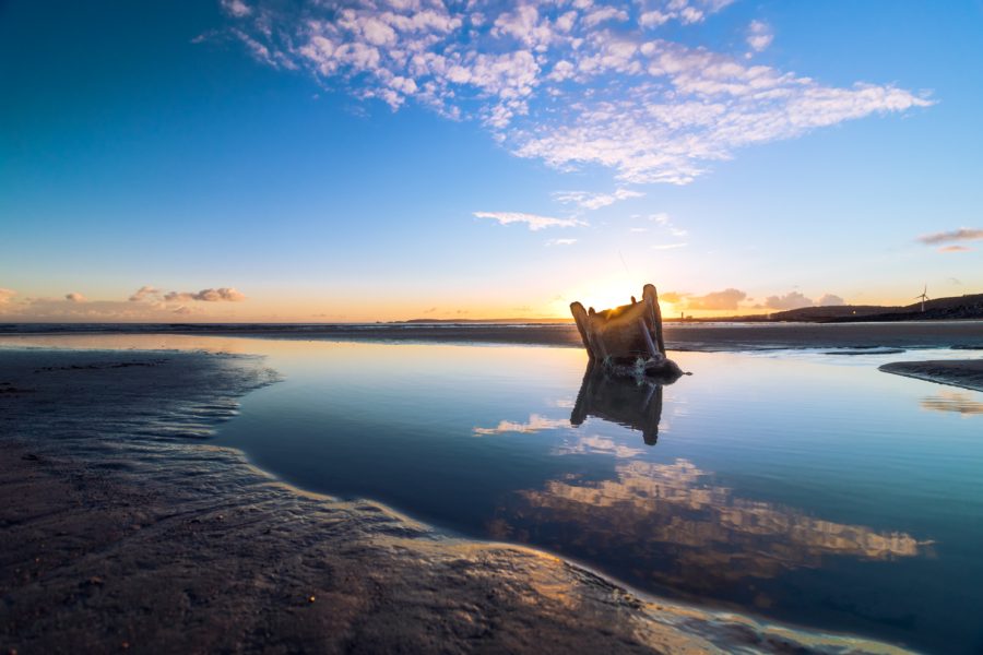 Sunset on a beach