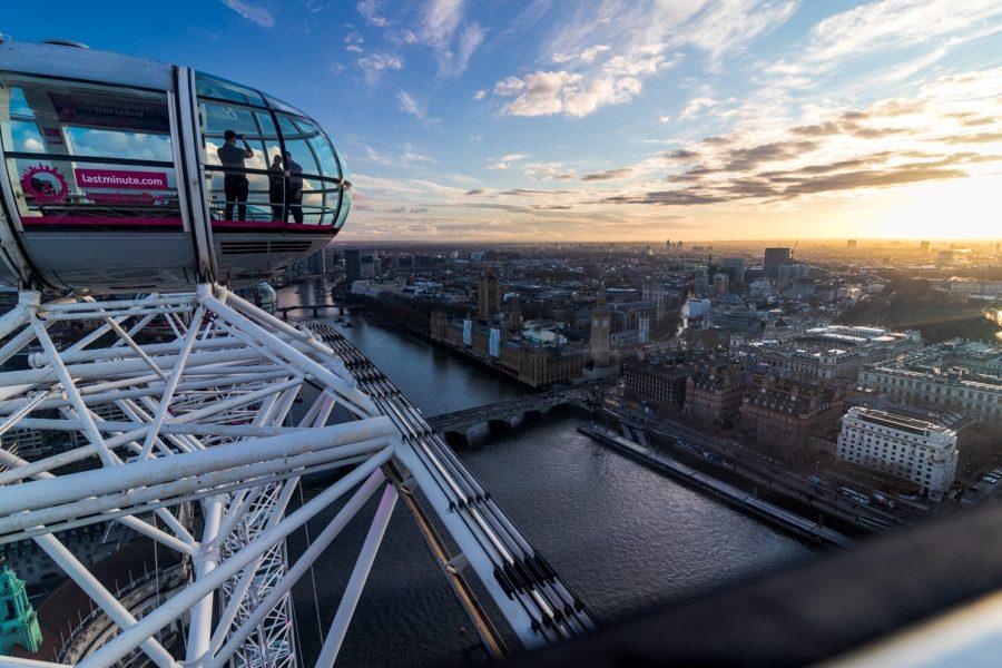 The view from the top of the London Eye