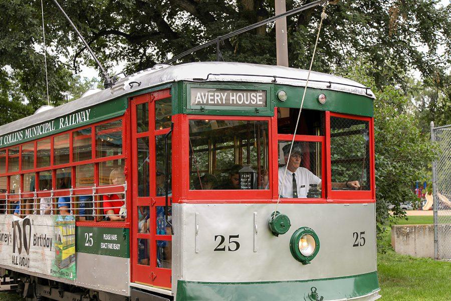 Motorman Greg Koch guides the Fort Collins Trolley Car 25