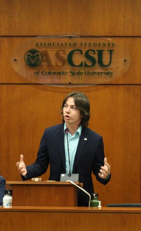 Speaker of the Senate Nicholas DeSalvo introduces himself during the first senate meeting of the semester for the Associated Students of Colorado State University. Last year the environment was incredibly dysfunctional, said DeSalvo. Thats when I decided to run. I decided to kind of shift the culture within the senate.