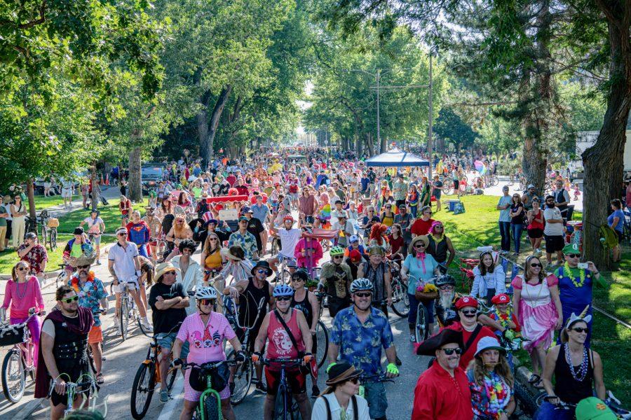 Participants+of+the+Fort+Collins+Colorado+Tour+De+Fat+bike+parade+line+up+along+West+Mountain+Avenue+in+preparation+for+the+parade+Sept.+3.+Tour+De+Fat+is+annual+event+put+on+New+Belgium+Brewing+Company+featuring+live+music%2C+costumes+and+beer.