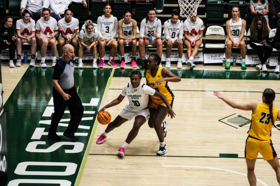 Joseana Vaz gets past her defender for the layup vs Colorado Christian University