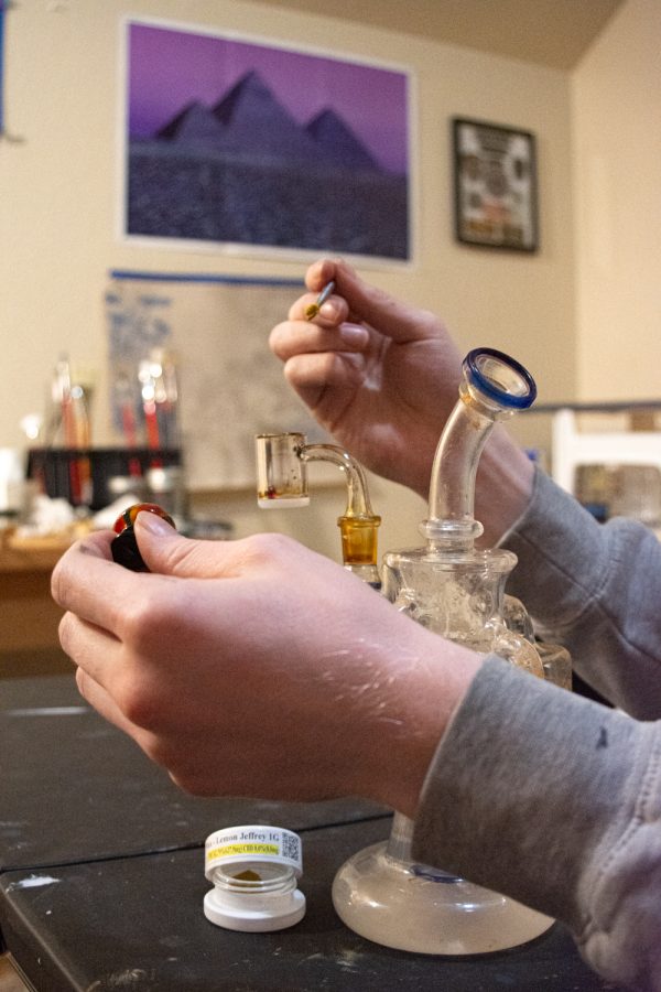 Photo Illustration of Lemon Jeffrey, sativa dominant cannabis tested at 63% THC.