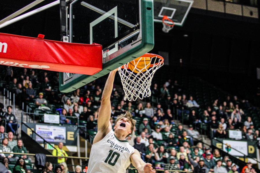 Colorado State center James Moors gets the open dunk vs Southeastern Louisiana Nov 11