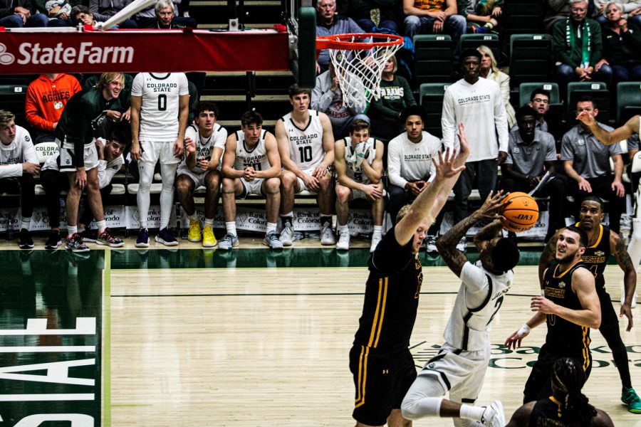 Colorado State guard Tavi Jackson goes for the contested jump shot vs the Southeastern Louisiana Lions Nov 11.