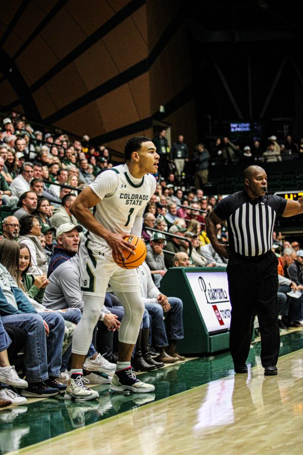 Colorado State guard John Tonje gets ready to inbound the ball vs the Southeastern Louisiana Lions Nov. 11.