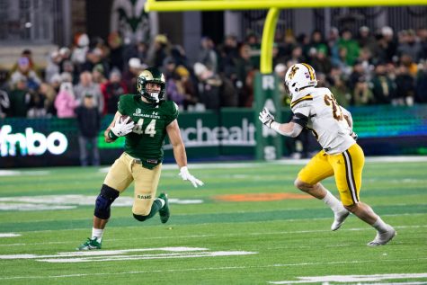 Colorado State University tight end Peter Montini (44)