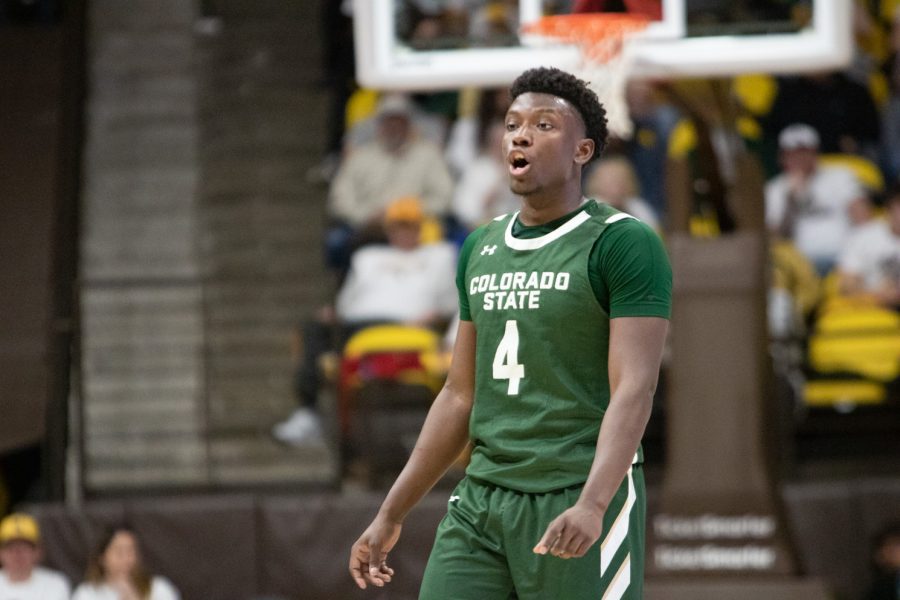 Colorado State guard Issiah Stevens calls out a play Jan 21.