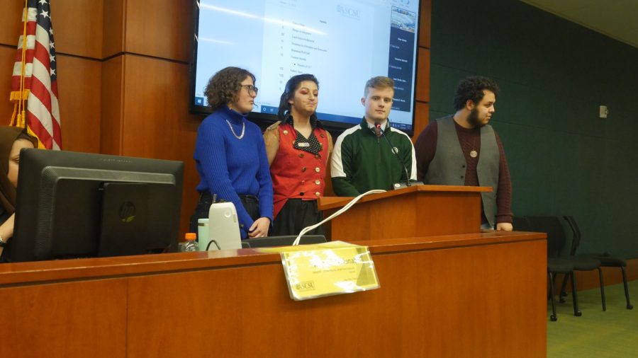 New associate senators of the Associated Students of Colorado State University student government are sworn in Jan 24.