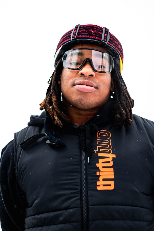 Zeb Powell prepares to drop into the Chipotle Snowboard Knuckle Huck at X Games Aspen Jan. 27. In addition to pushing the limits of snowboarding, Powell advocates for a more inclusive environment within snow sports. He partnered with an organization called Hoods to Woods, helping bring inner-city kids outdoors.
