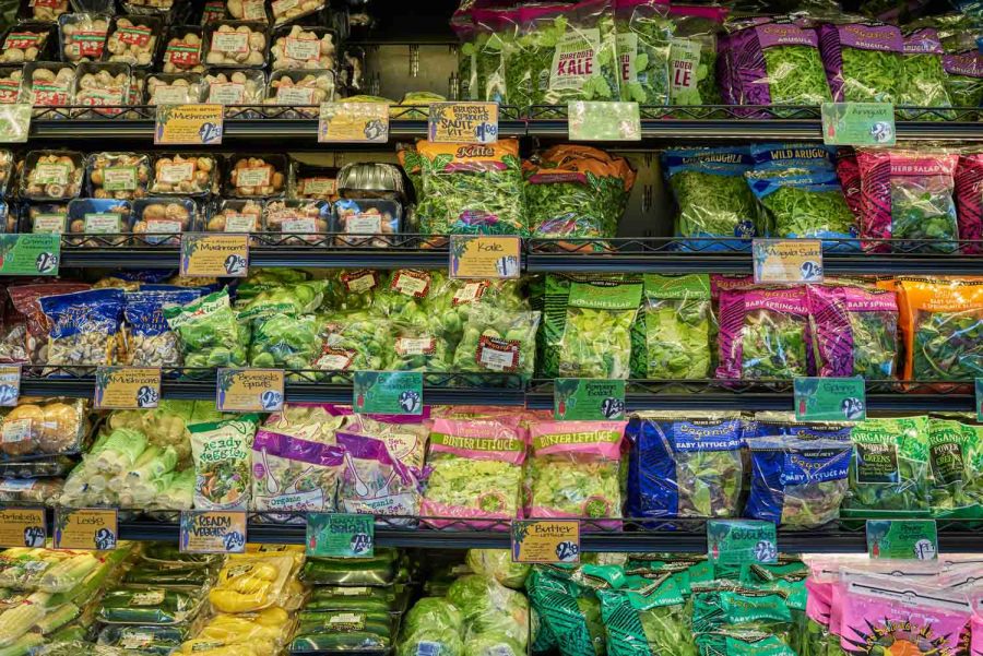 The produce isle at Trader Joes in Fort Collins, Colorado Feb. 17.