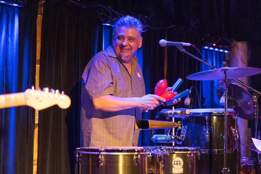 Frank Jimenez of Fort Collins-based band Persuasion performs No One to Depend On at Avogadros Number Feb. 11. In addition to Persuasion, Jimenez is the co-owner of Babalus Cuban Cuisine.