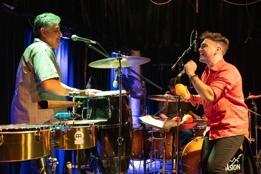 Frank Jimenez, Victor Jimenez and Juan Pablo Casillas of Fort Collins-based band Persuasion perform Sábanas Frías at Avogadros Number Feb. 11.