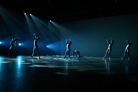 Colorado State University dance students perform Expedition choreographed by faculty member Susie Garifi during the spring dance concerts first official dress rehearsal April 12.