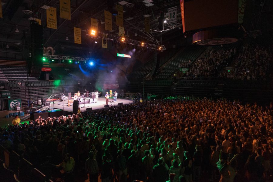 Dayglow performs “Run the World!!!” during RamFest at Moby Arena April 27. Approximately 3,700 people attended the concert, primarily Colorado State University students.