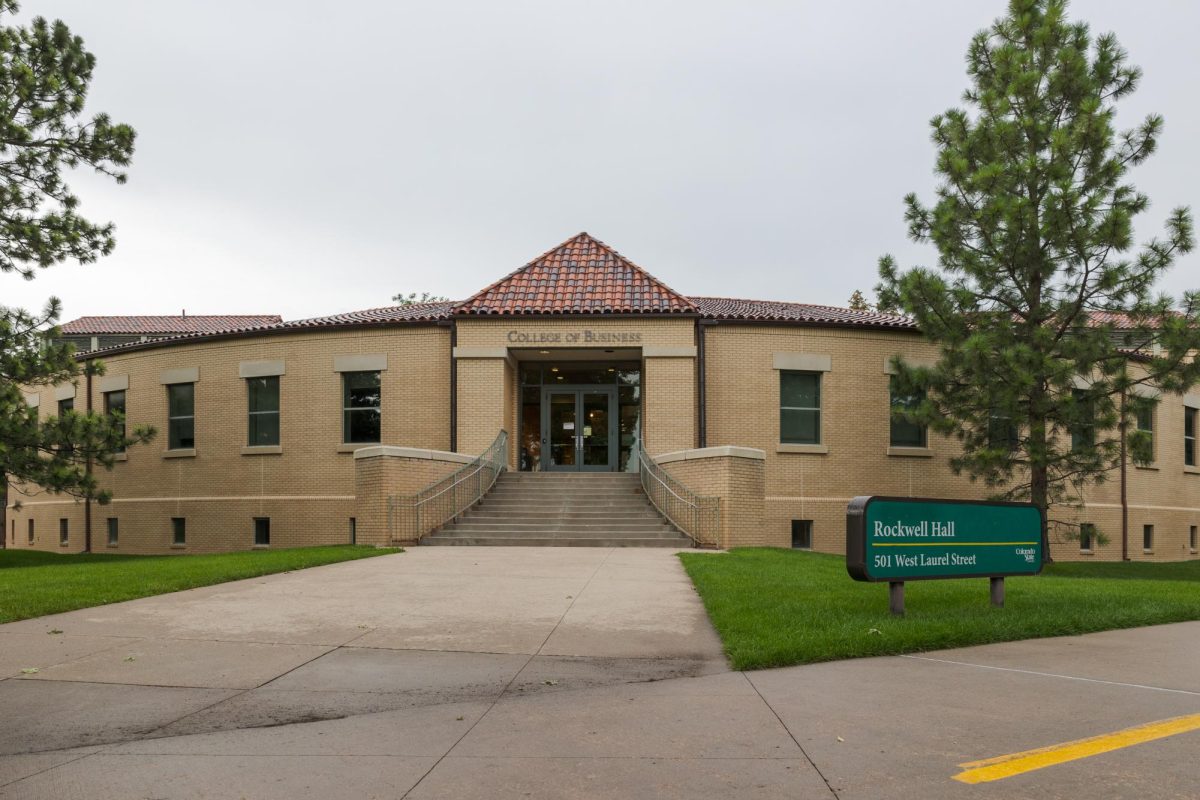 The south entrance to Rockwell Hall at Colorado State University Aug. 1. Rockwell was one of the buildings worst affected by the flooding July 31 and its basement remained closed for cleanup Aug. 2.