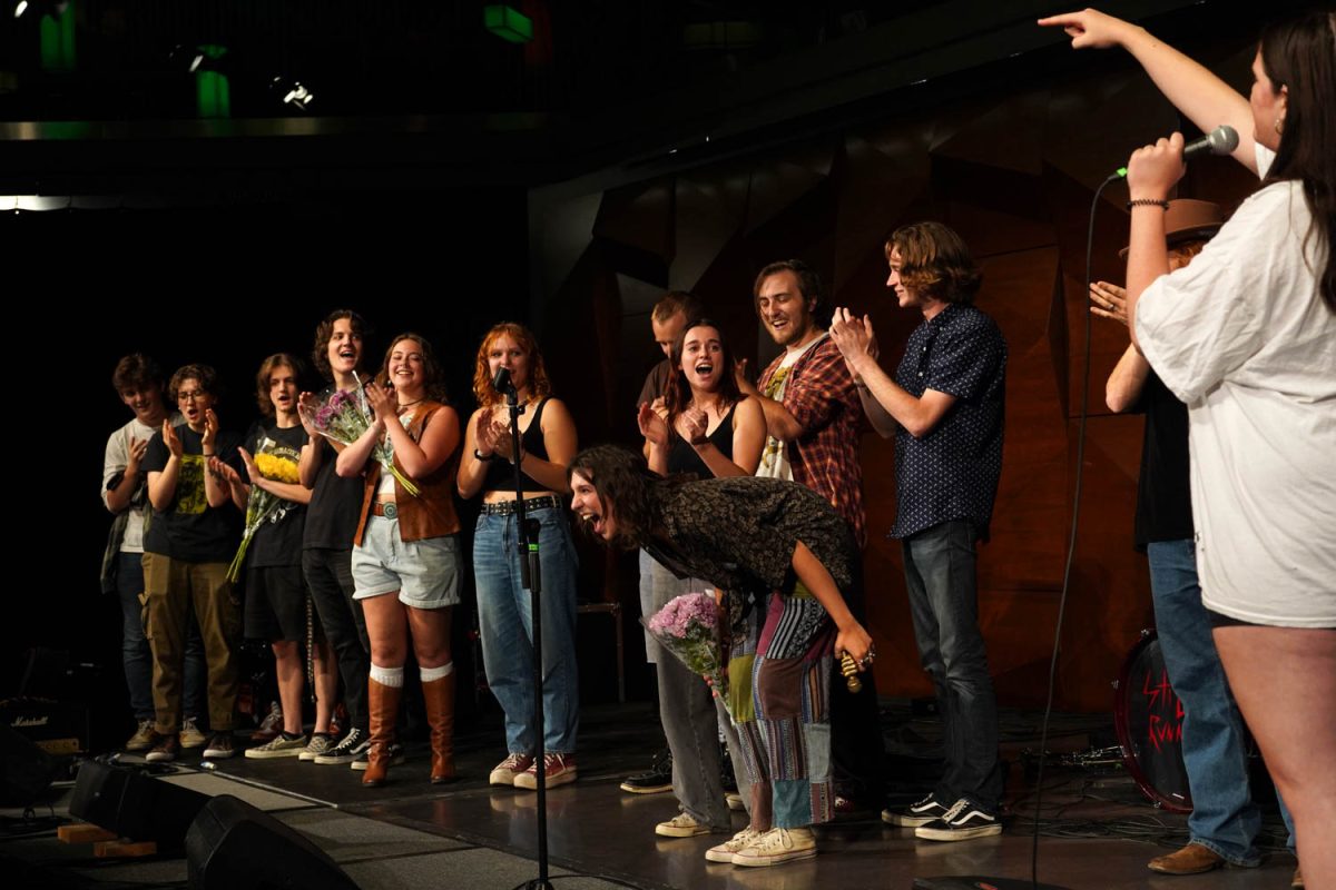 At the end of Battle of the Bands hosted by KCSU, Basement Baby won first place Sept. 14.