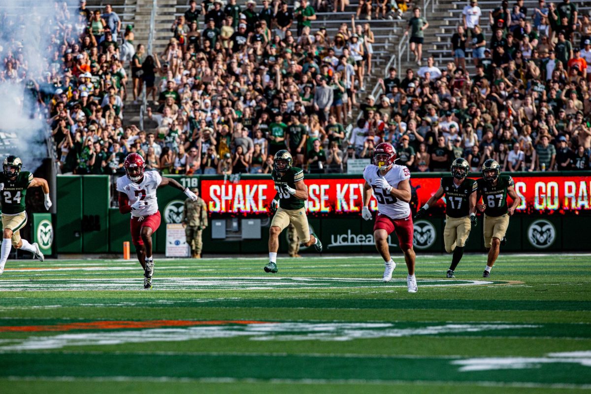 Colorado State University's football team fell short at Canvas Stadium vs the Washington State University Cougars Sep. 2. CSU lost 24-50. Photo by River Kinnaird.