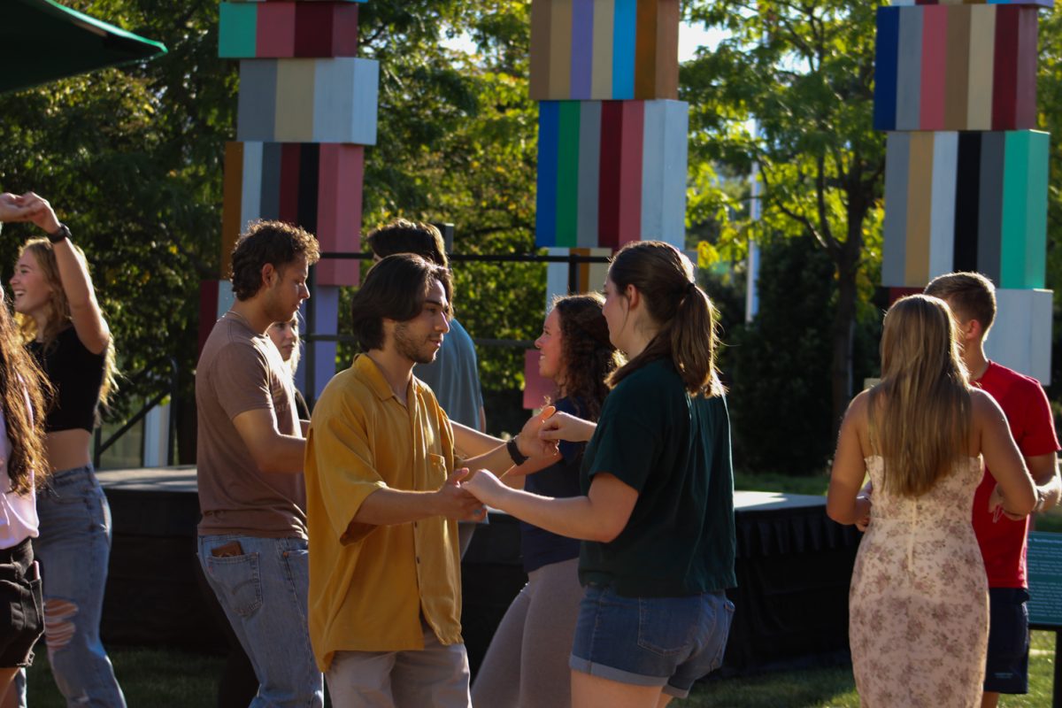 El Centro hosts a Bachata dance workshop by Bachata Denver during the launch of the National Latinx Heritage Month at Colorado State University’s Sutherland Garden Sept. 13. CSU students allowed themselves to open up and learn something new about the Latinx culture through the use of dance, music and friendliness. 