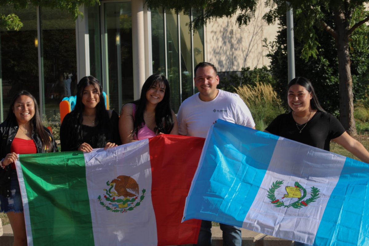 Colorado State University students wear their countries’ flags with pride at the National Hispanic Heritage Month launch Sept. 13. Students displayed their cultures, featuring the Mexican and Guatemalan flags to name a few. 