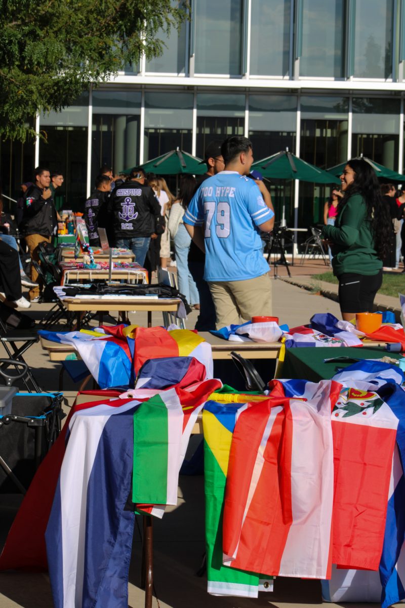 El Centro lines up their tables with all the Spanish speaking countries’ flags and information desks to show off their pride and heritage off to the Latinx community and anyone interested in the culture at the launch of the National Latinx Heritage Month Sept. 13. El Centro hosted this event to allow students to connect with one another and their heritage to create a closer knit community at Colorado State University. 