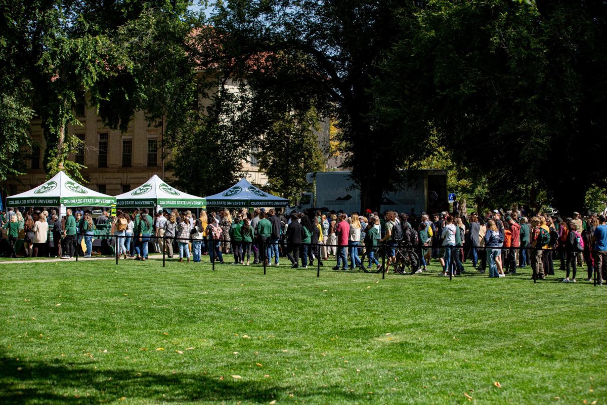 The Colorado State University fall address saw many members of the CSU and Fort Collins community during President Amy Parsons investiture Oct. 4. The picnic at the Oval afterwards had dozens of people in line.