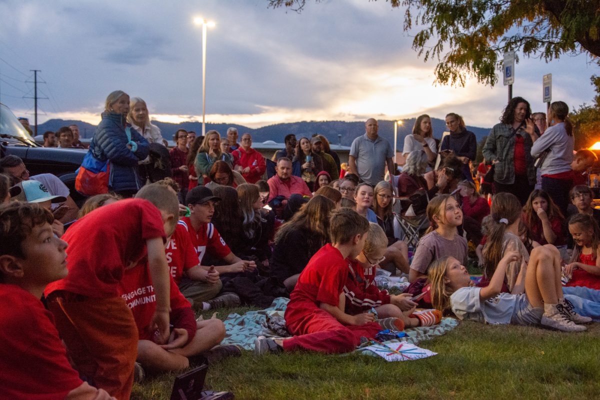 A group of Poudre School District students gather outside the Poudre School District Information Technology Center on Oct. 10. Polaris Expeditionary Learning School aims to create lifelong learners and promotes critical thinking and creativity in the classroom. 