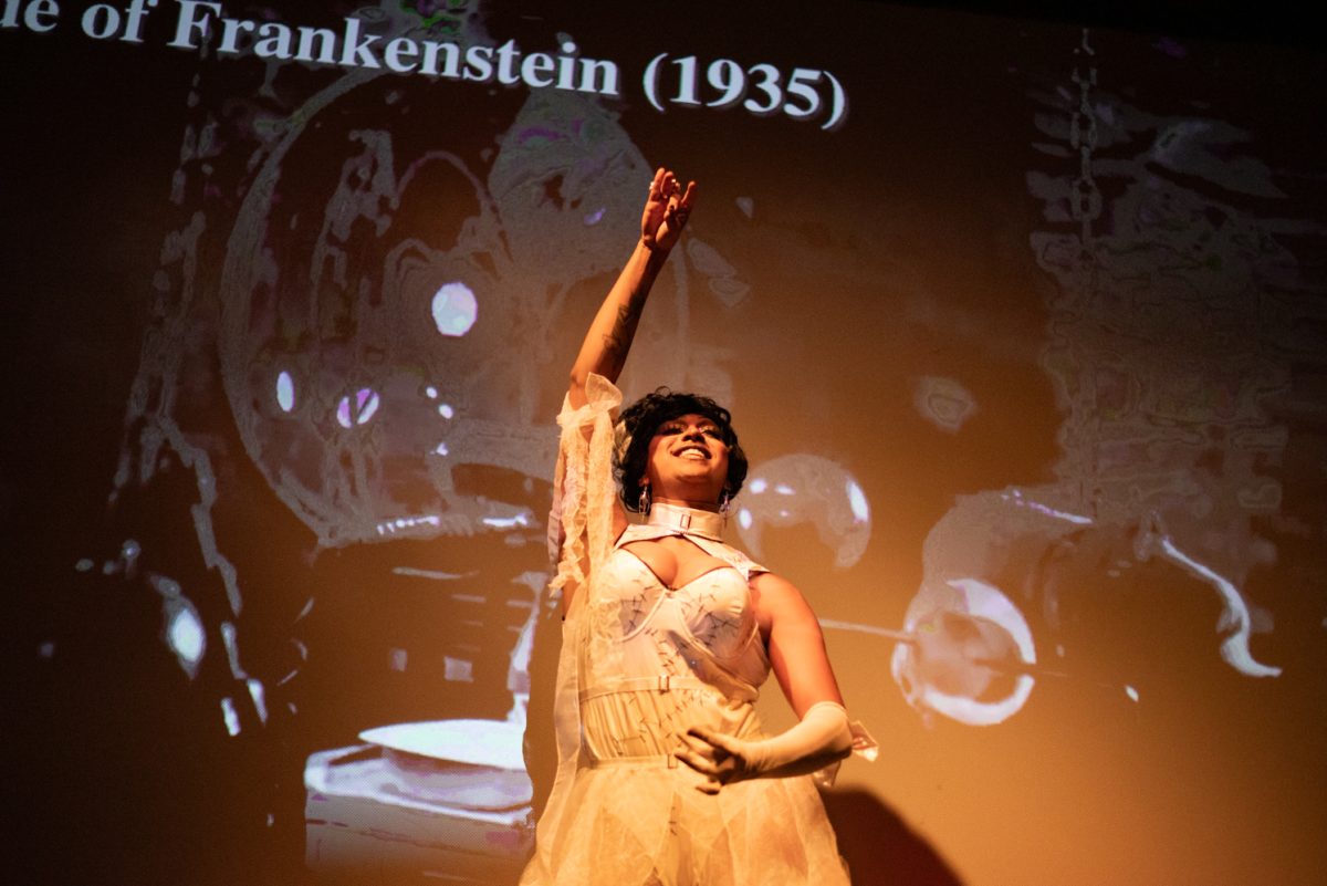 Little Sarah Tonin performs a Frankenstein-themed routine at the Lyric.