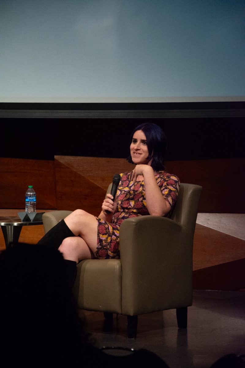 Erin Reed talks to the audience about what brings her joy and hope for the future of the trans community at the transgender panel on Oct. 25