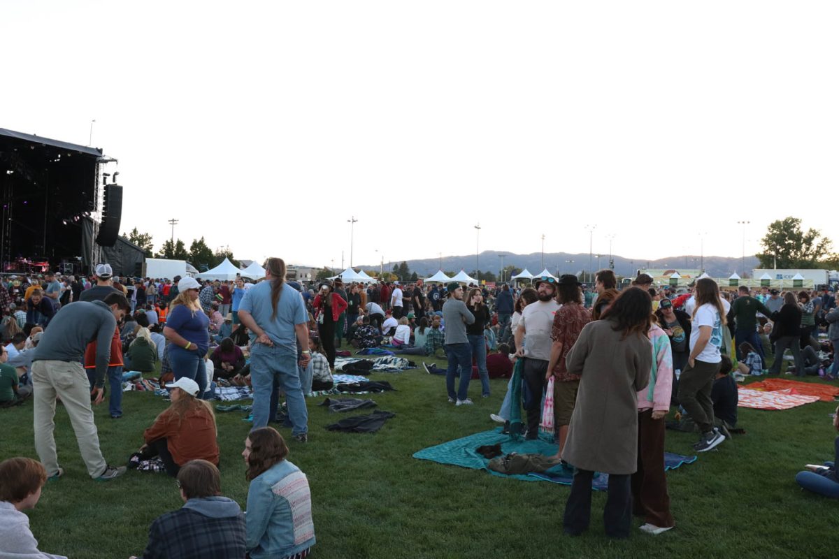 Concert goers wait for the concert Oct. 7.  The concert on the LSC lawn with students, alumni, and fans in attendance. 