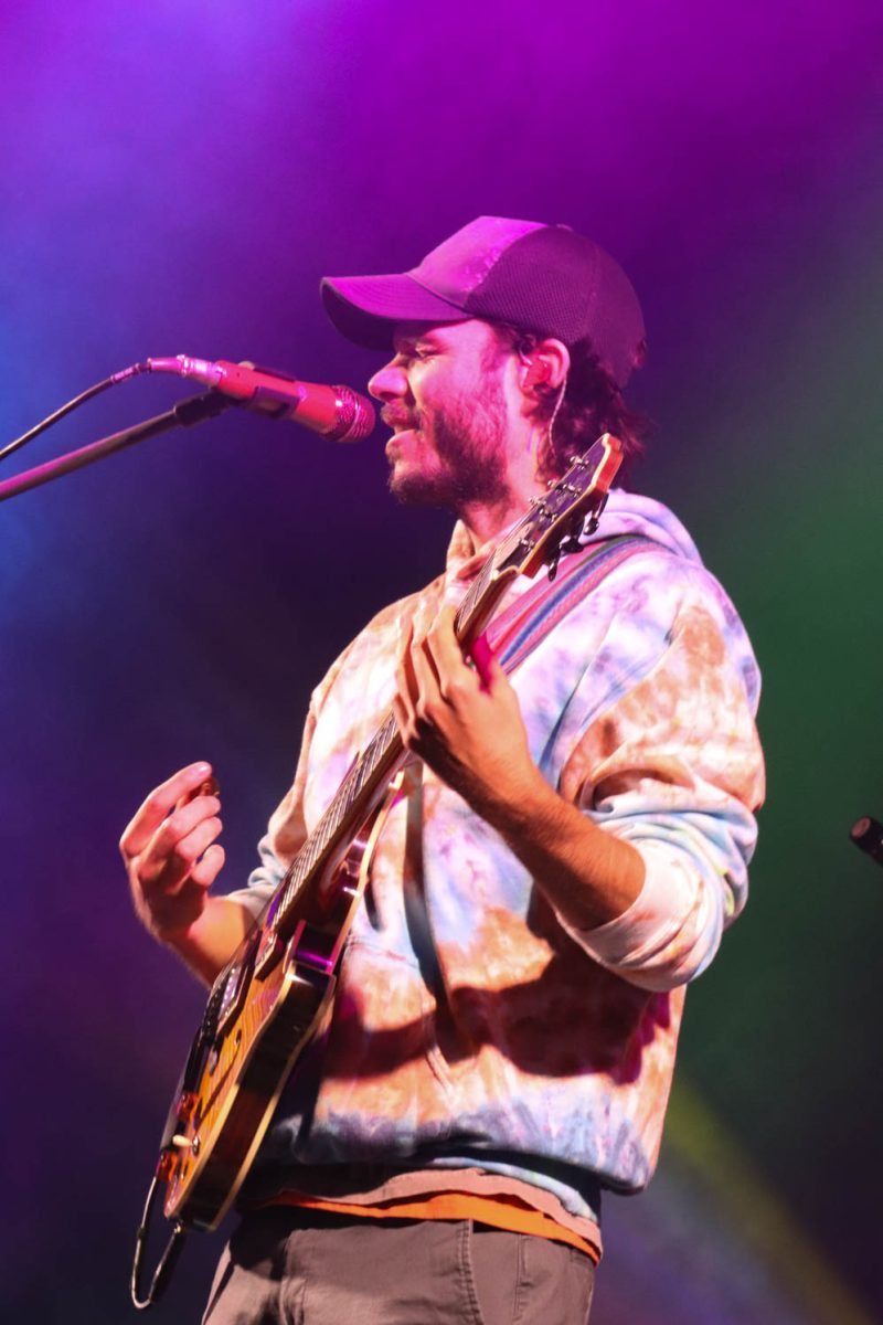 Rick Mitarotonda lead vocalist and guitar for Goose on stage  Oct. 7. The band played on the LSC lawn with students, alumni, and fans in attendance. 