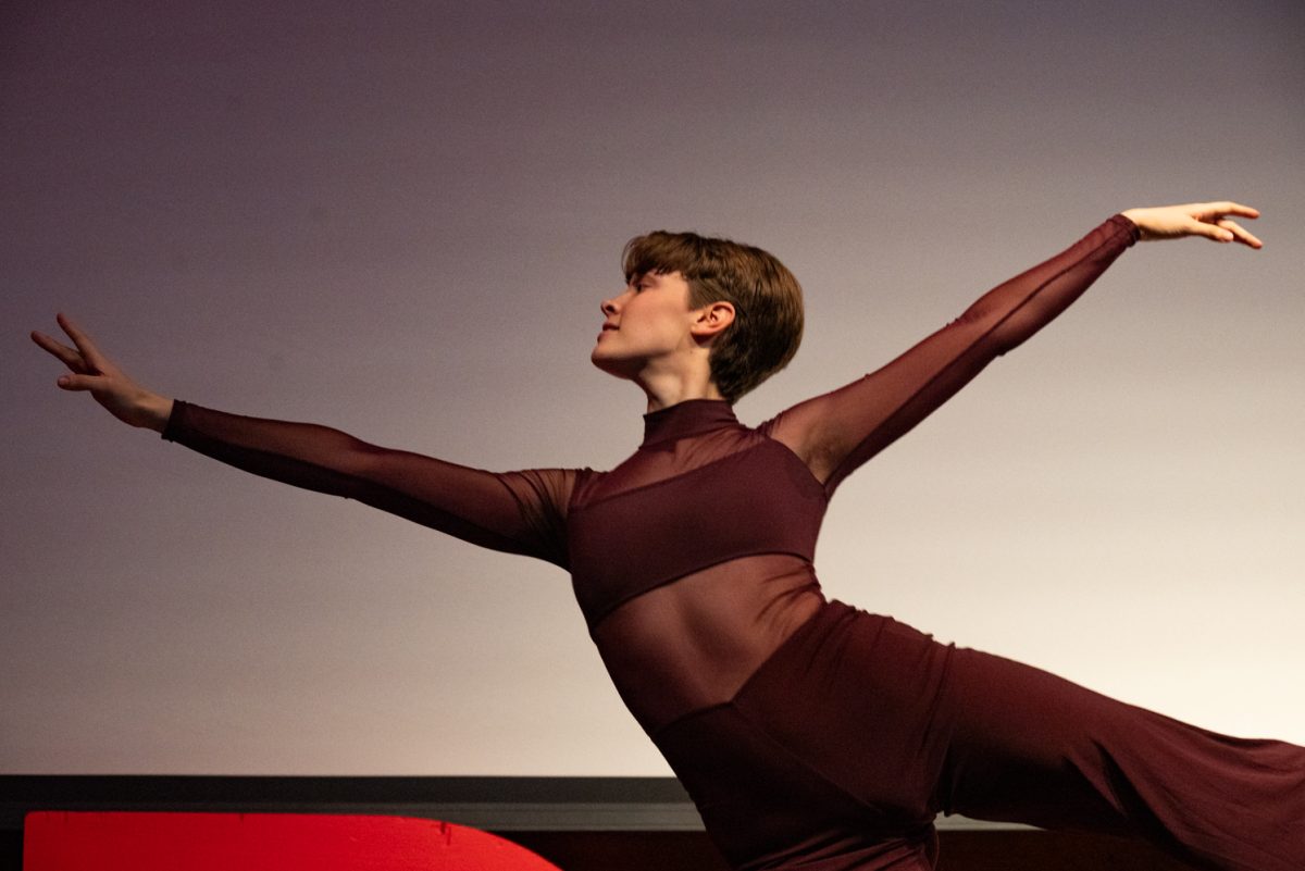 Dance major Vi Myers performs a dance they choreographed at Colorado State University's TedxCSU event.