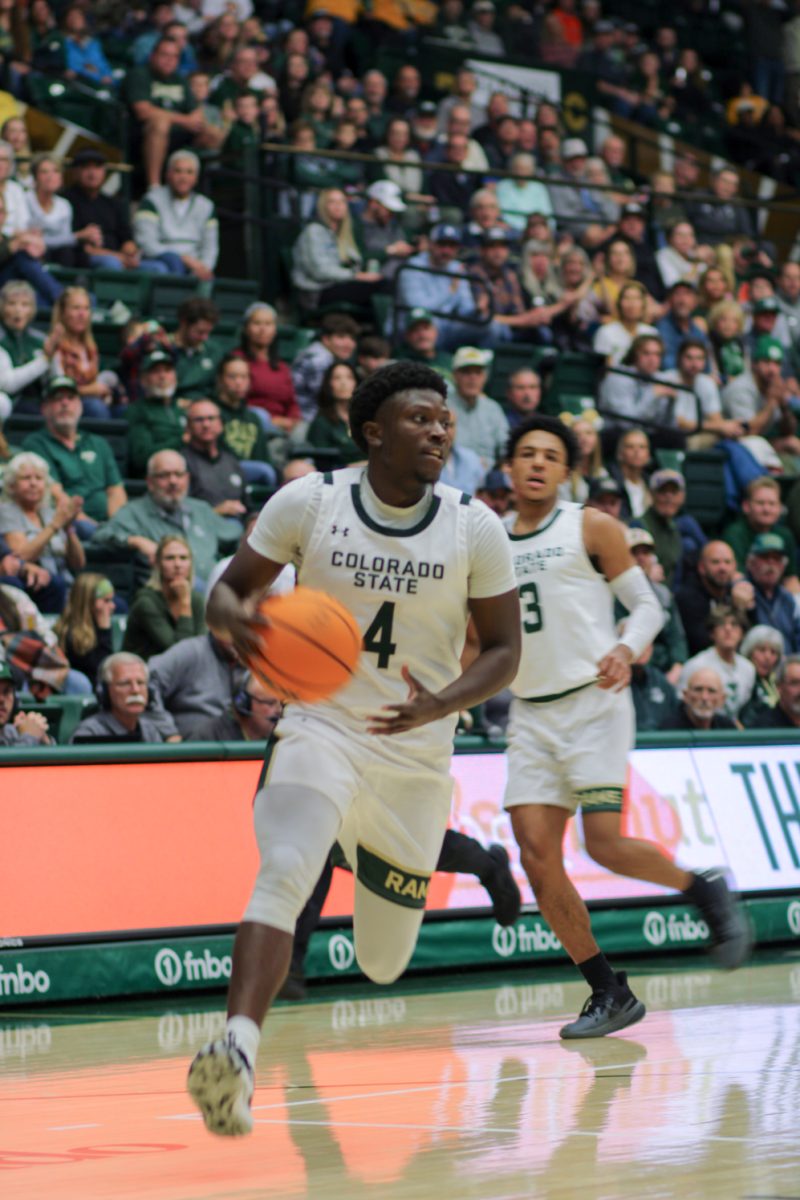 Colorado State point guard Isaiah Stevens (4) looks for an open pass Nov. 10.