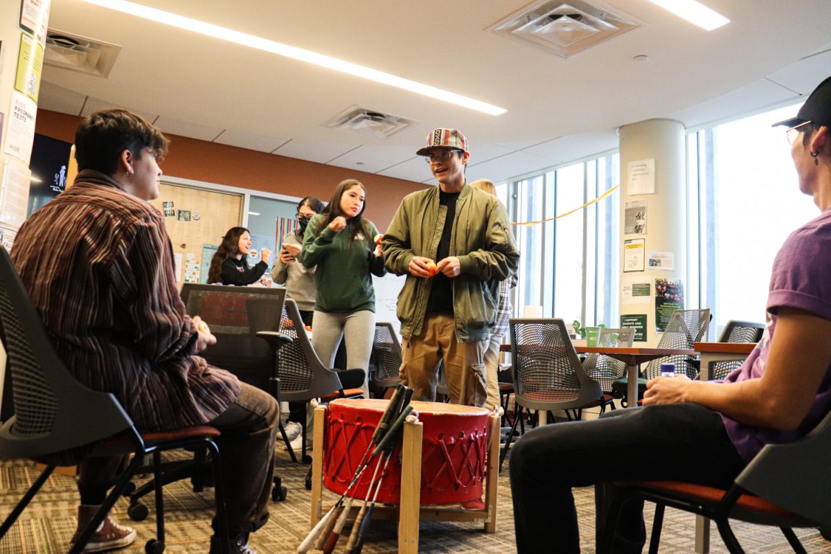 Members of the Native American Cultural Center gather in the NACC office Nov. 2. The Native American Cultural Center hosted Queer Connections to discuss queer identity and the historic and cultural relevance of queerness in Native community spaces. 