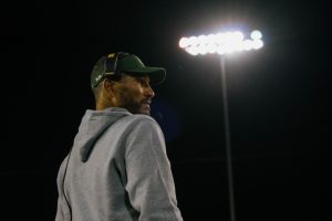 Colorado State University football coach Jay Norvell watches the play during the Border War game against University of Wyoming Nov. 3. Colorado State University lost 15-24.
