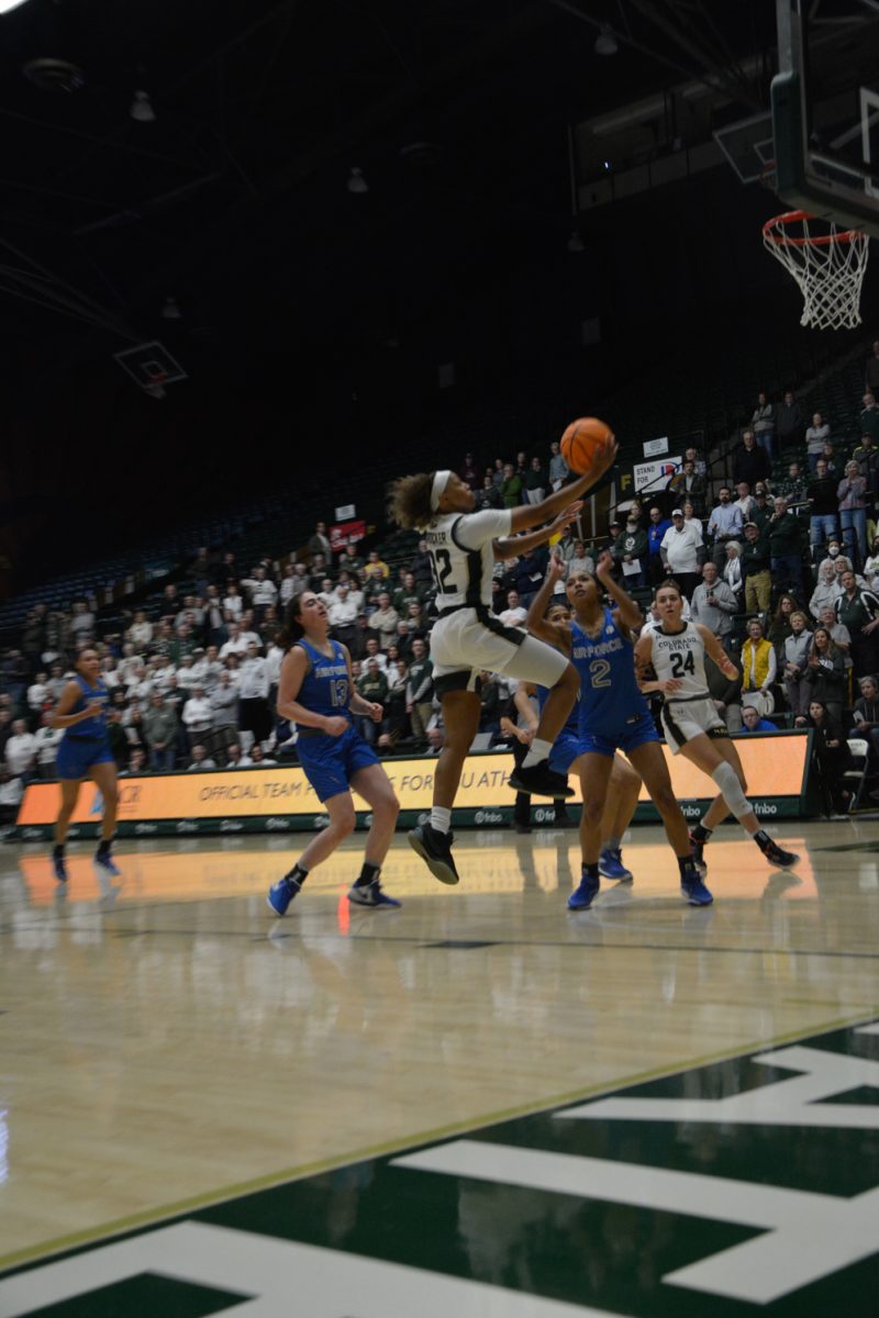 Cailyn Crocker goes for a layup during the CSU vs. AF women's basketball game on Jan. 17. (CSU won 81-67)