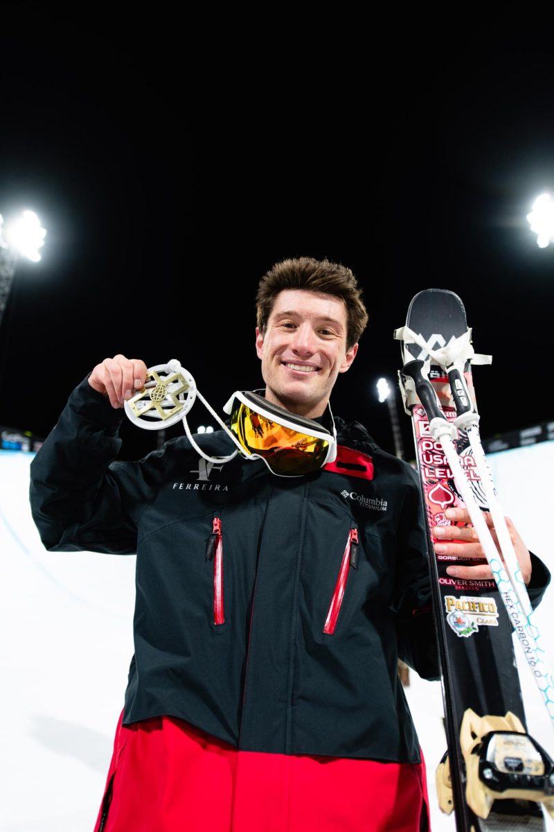 Alex Ferreira poses for a photo after taking Gold in the X Games Aspen Chipotle Men’s Ski SuperPipe Jan. 28 