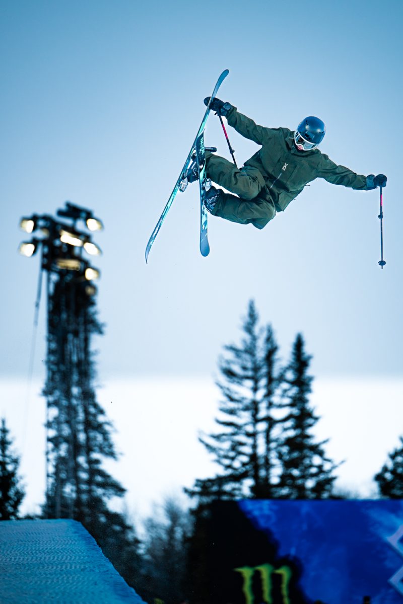 A Skiier jumps during the Womens Ski SuperPipe during X Games Aspen Jan. 27.
