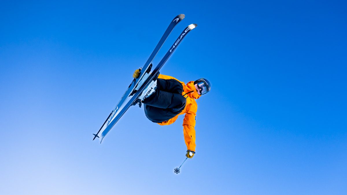 A skier flys high over the Chipotle Mens Ski SuperPipe during X Games Aspen Jan. 28.