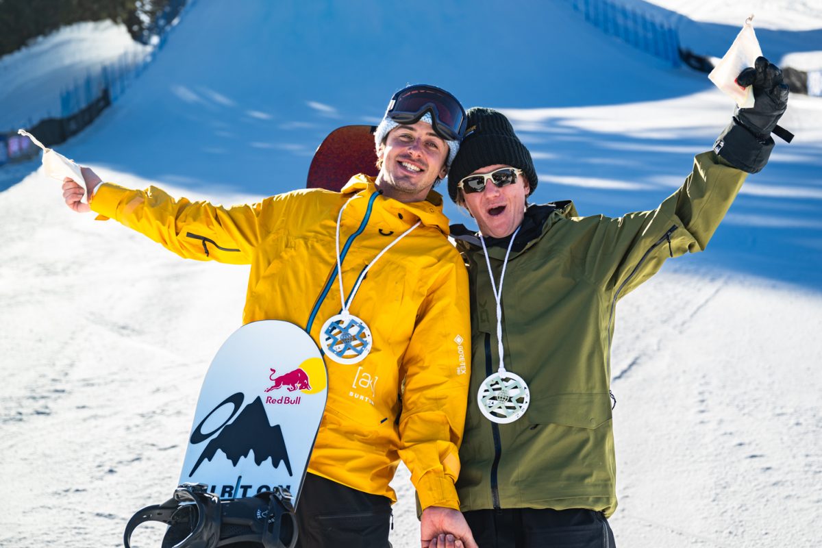 Mark McMorris and Red Gerard celebrate their medals together after the Monster Energy Mens Snowboard Slopestyle at X Games Aspen Jan. 28. This was the first time Gerard beat McMorris and won gold.
