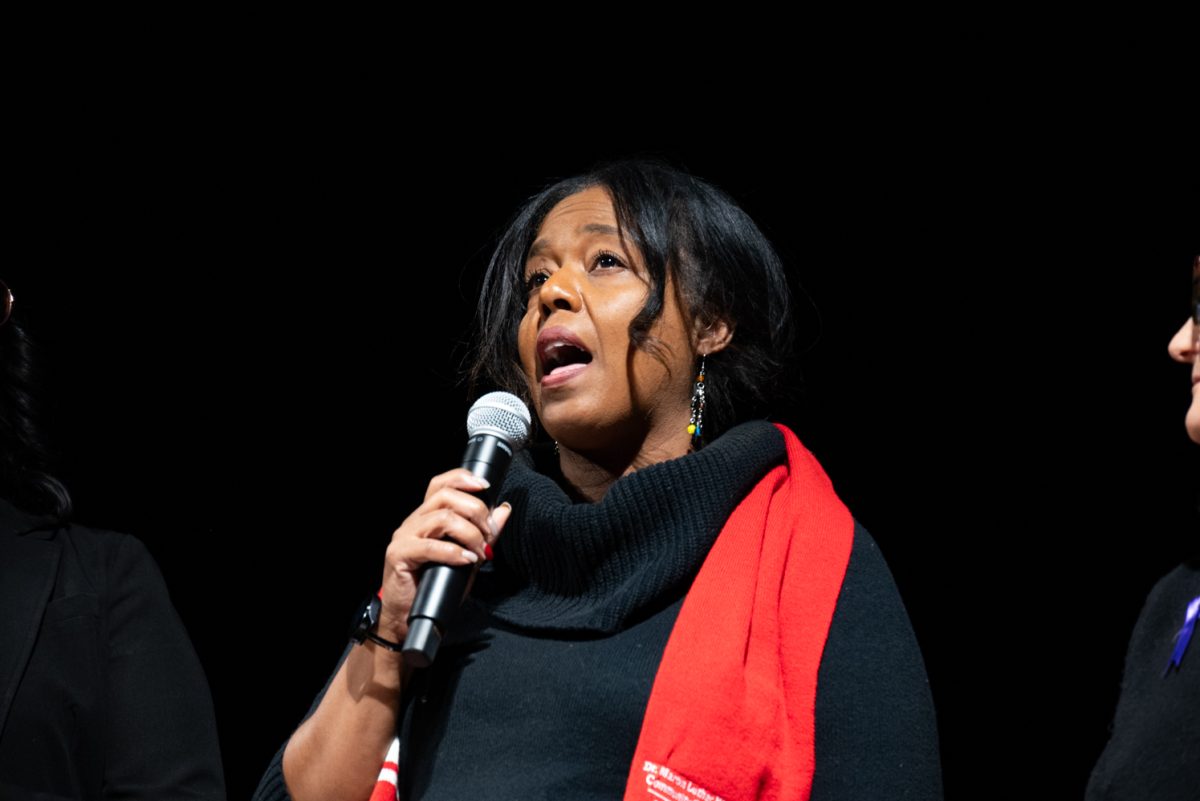 Bridgette Johnson, Assistant Vice President for Inclusive Excellence at Colorado State University, speaks at an annual celebration of Martin Luther King Jr. Day.