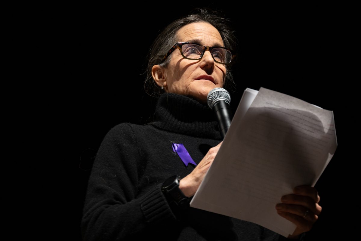 Fort Collins Mayor Jeni Arndt reads the proclamation to commemorate Reverend Dr. Martin Luther King Jr. as part of the annual celebration of Martin Luther King Jr. Day.
