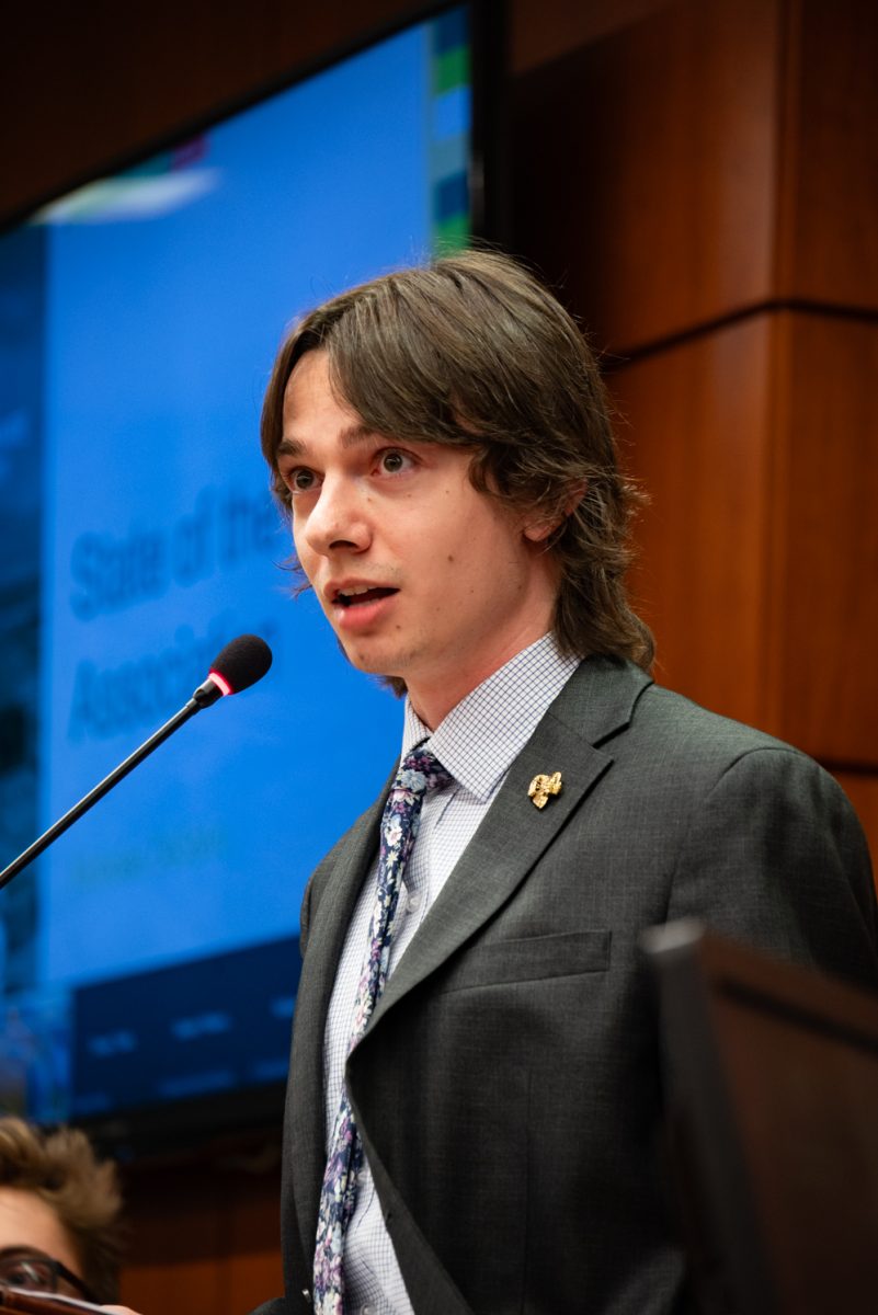 President Nick DeSalvo talks about ASCSU's ability to make active changes at the Annual State of the Association Address.