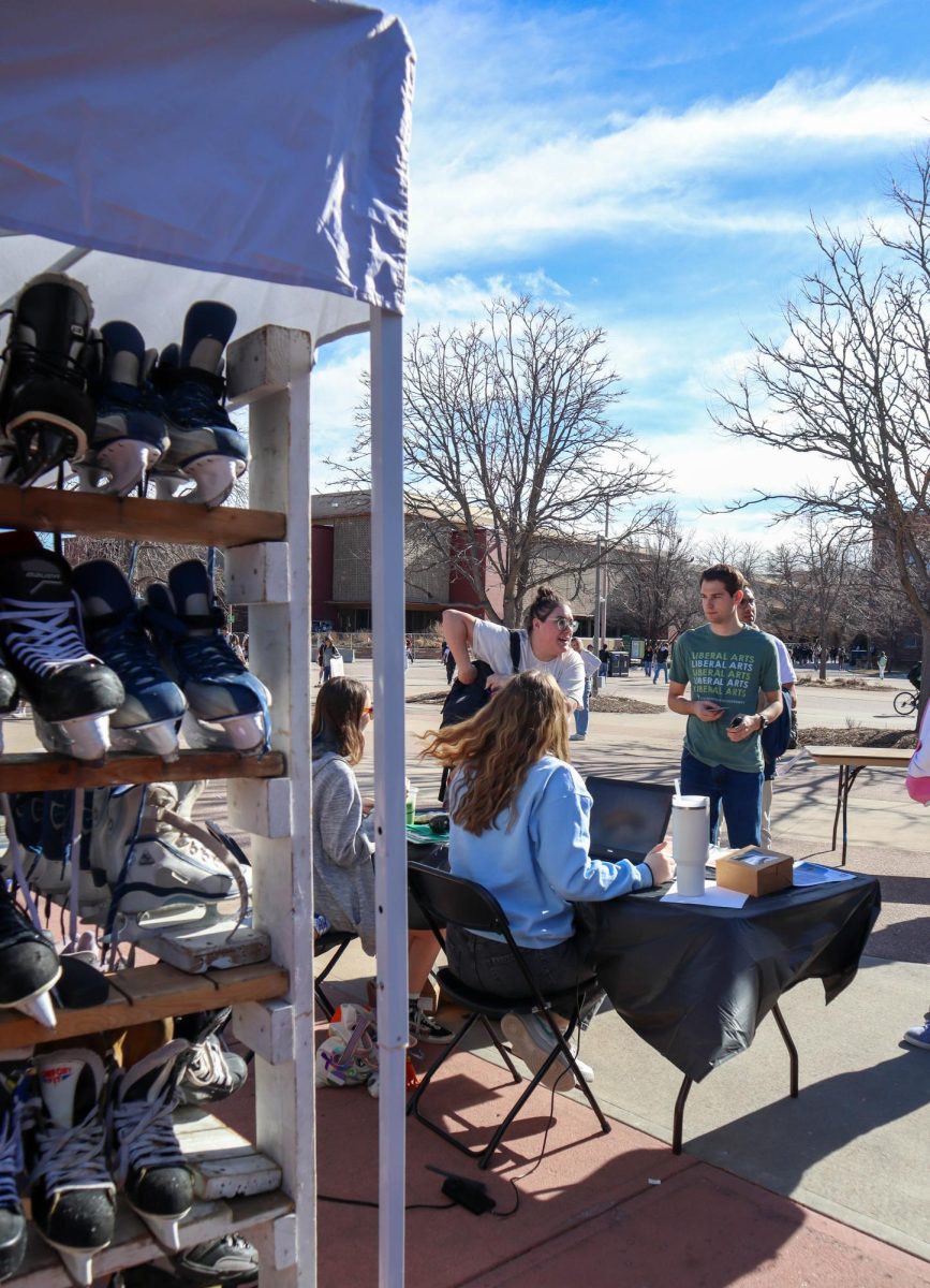 Colorado State University students sign in to ice skate and take part in the winter activities. Jan.31.
