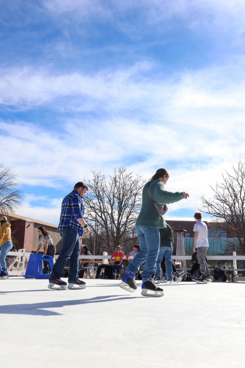 Students ice skate at the "Rams on Ice" event. Jan.31.